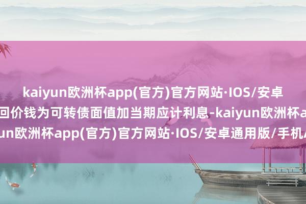 kaiyun欧洲杯app(官方)官方网站·IOS/安卓通用版/手机APP下载赎回价钱为可转债面值加当期应计利息-kaiyun欧洲杯app(官方)官方网站·IOS/安卓通用版/手机APP下载