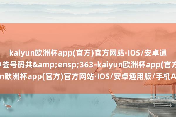 kaiyun欧洲杯app(官方)官方网站·IOS/安卓通用版/手机APP下载中签号码共&ensp;363-kaiyun欧洲杯app(官方)官方网站·IOS/安卓通用版/手机APP下载