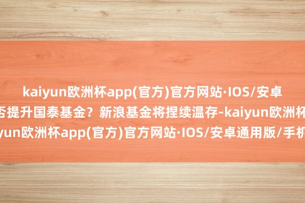 kaiyun欧洲杯app(官方)官方网站·IOS/安卓通用版/手机APP下载能否提升国泰基金？新浪基金将捏续温存-kaiyun欧洲杯app(官方)官方网站·IOS/安卓通用版/手机APP下载