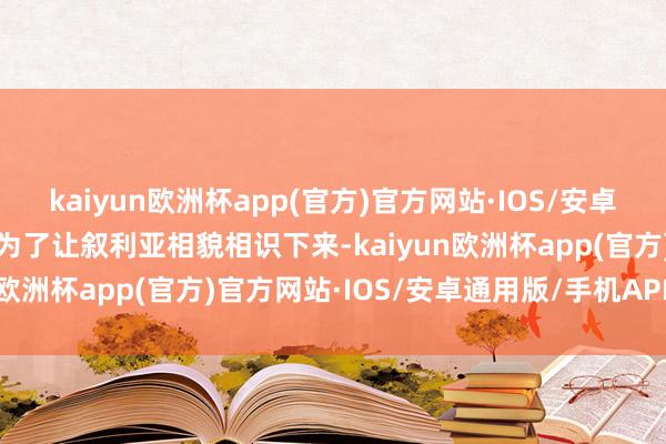 kaiyun欧洲杯app(官方)官方网站·IOS/安卓通用版/手机APP下载就为了让叙利亚相貌相识下来-kaiyun欧洲杯app(官方)官方网站·IOS/安卓通用版/手机APP下载