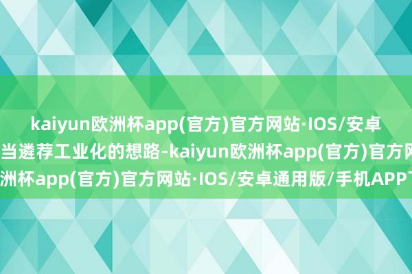 kaiyun欧洲杯app(官方)官方网站·IOS/安卓通用版/手机APP下载应当遴荐工业化的想路-kaiyun欧洲杯app(官方)官方网站·IOS/安卓通用版/手机APP下载