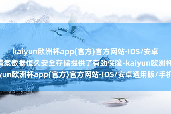 kaiyun欧洲杯app(官方)官方网站·IOS/安卓通用版/手机APP下载为病案数据恒久安全存储提供了有劲保险-kaiyun欧洲杯app(官方)官方网站·IOS/安卓通用版/手机APP下载