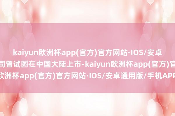 kaiyun欧洲杯app(官方)官方网站·IOS/安卓通用版/手机APP下载公司曾试图在中国大陆上市-kaiyun欧洲杯app(官方)官方网站·IOS/安卓通用版/手机APP下载