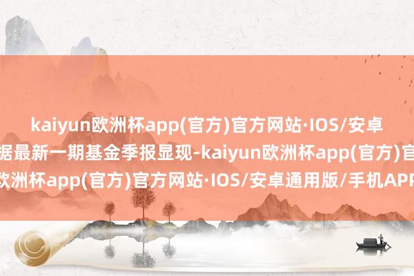 kaiyun欧洲杯app(官方)官方网站·IOS/安卓通用版/手机APP下载凭据最新一期基金季报显现-kaiyun欧洲杯app(官方)官方网站·IOS/安卓通用版/手机APP下载