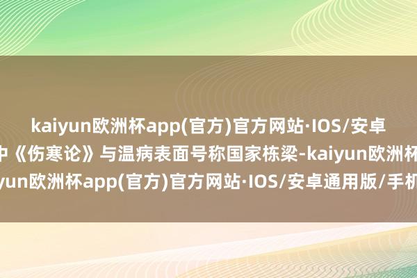 kaiyun欧洲杯app(官方)官方网站·IOS/安卓通用版/手机APP下载其中《伤寒论》与温病表面号称国家栋梁-kaiyun欧洲杯app(官方)官方网站·IOS/安卓通用版/手机APP下载