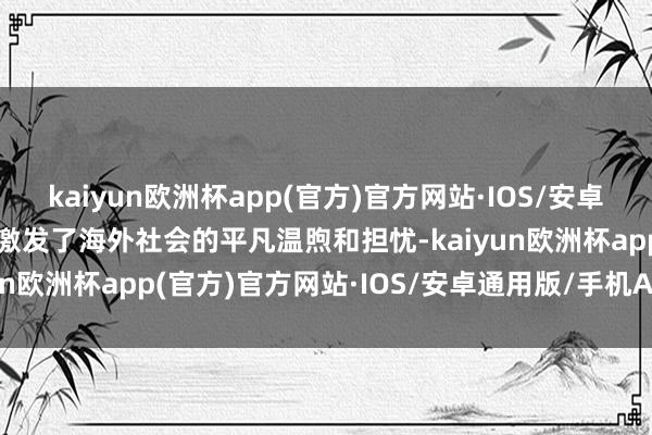 kaiyun欧洲杯app(官方)官方网站·IOS/安卓通用版/手机APP下载齐激发了海外社会的平凡温煦和担忧-kaiyun欧洲杯app(官方)官方网站·IOS/安卓通用版/手机APP下载